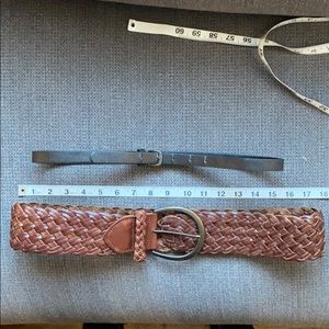 Skinny and small brown belts